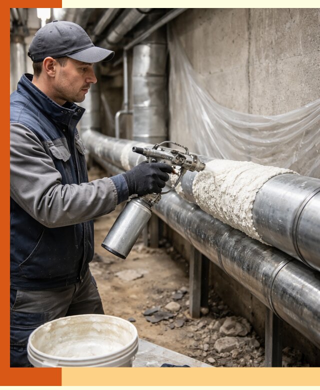 Утепление труб жидкой теплоизоляцией в Малоярославце