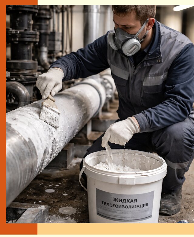 Утепление оборудования жидкой теплоизоляцией в Малоярославце