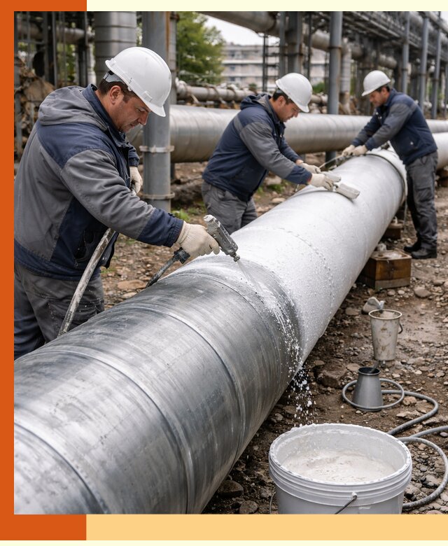 Утепление теплотрассы жидкой теплоизоляцией в Малоярославце