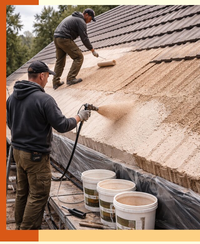 Утепление кровли жидкой пробкой в Малоярославце для домов и зданий