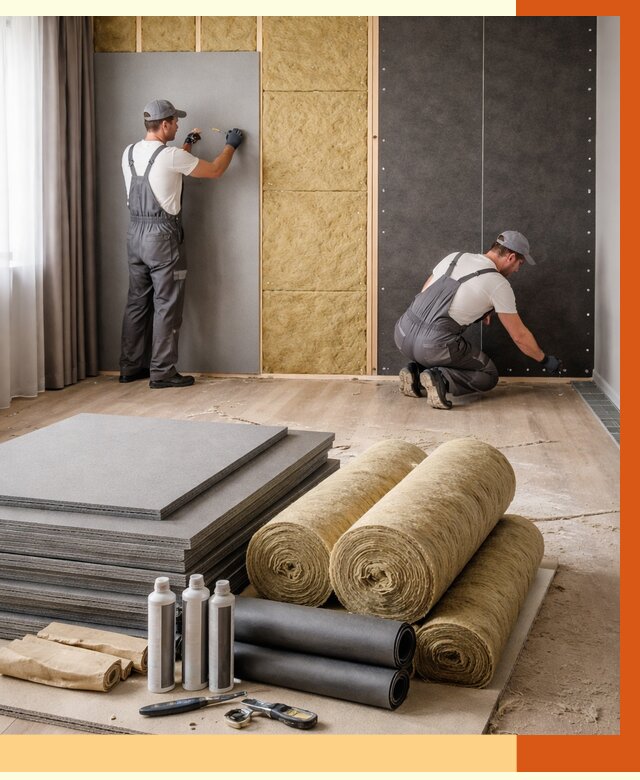 Шумоизоляция дома в Малоярославце от 4654 руб/м2 — комплексная звукоизоляция под ключ | ТепломастерМлр