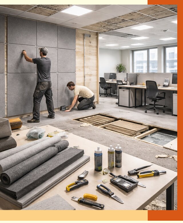 Профессиональная шумоизоляция офиса в Малоярославце от 6981 руб. за м2 | ТепломастерМлр