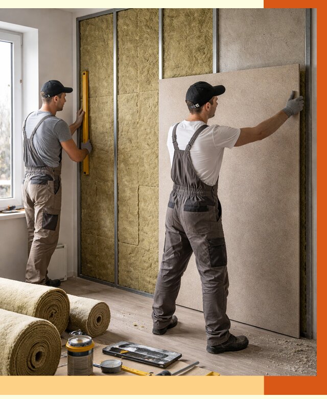 Шумоизоляция стен в Малоярославце от 4654 руб/м2 — звукоизоляция стен под ключ | ТепломастерМлр