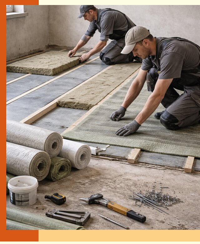 Шумоизоляция пола в Малоярославце — профессиональная звукоизоляция помещений