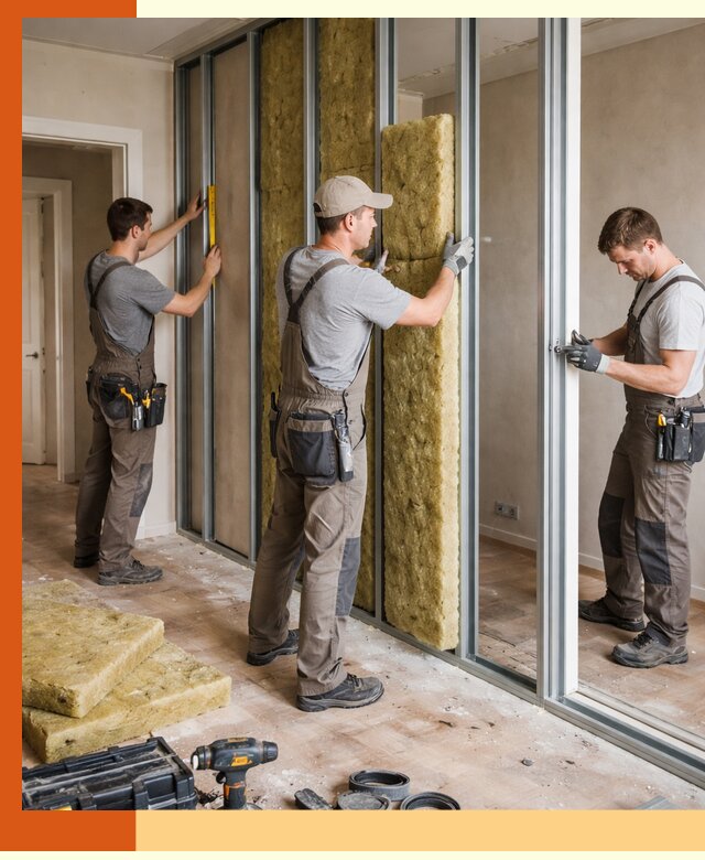 Шумоизоляция межкомнатных перегородок в Малоярославце эффективно и надёжно