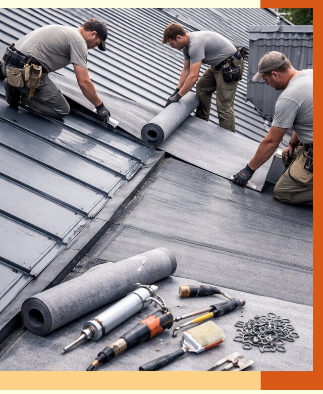 Гидроизоляция металлической кровли полимочевиной в Малоярославце от 8791 руб. | ТепломастерМлр