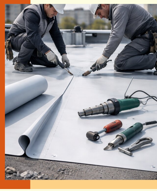 Гидроизоляция мембранной кровли в Малоярославце: монтаж и ремонт быстро