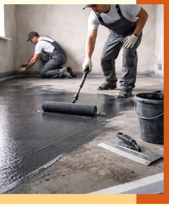 Профессиональная гидроизоляция пола в Малоярославце от 8791 руб. под ключ | ТепломастерМлр
