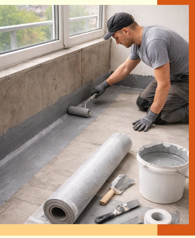 Профессиональная гидроизоляция балкона в Малоярославце от 4344 руб. | ТепломастерМлр