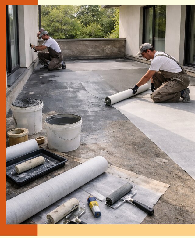 Гидроизоляция террасы в Малоярославце — надежная защита от влаги и протечек