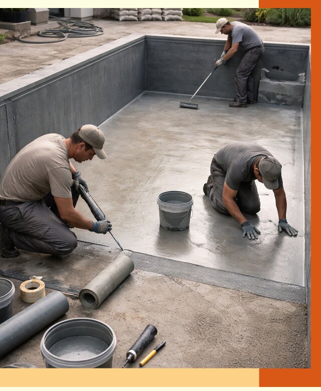 Профессиональная гидроизоляция бассейна в Малоярославце от 6722 руб. за м2 | ТепломастерМлр