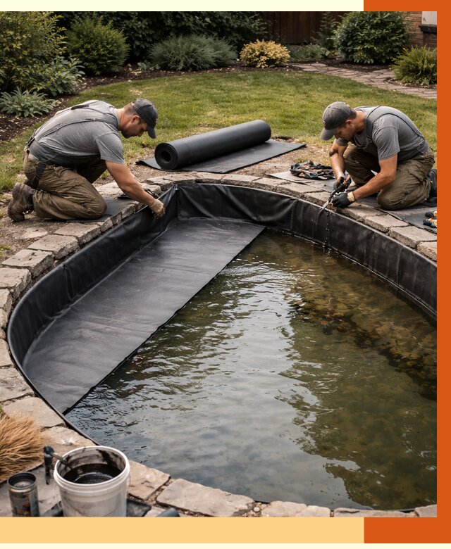 Гидроизоляция пруда в Малоярославце от 15513 руб. под ключ | ТепломастерМлр профессионально