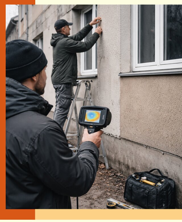Тепловизионное обследование фасада в Малоярославце для выявления дефектов