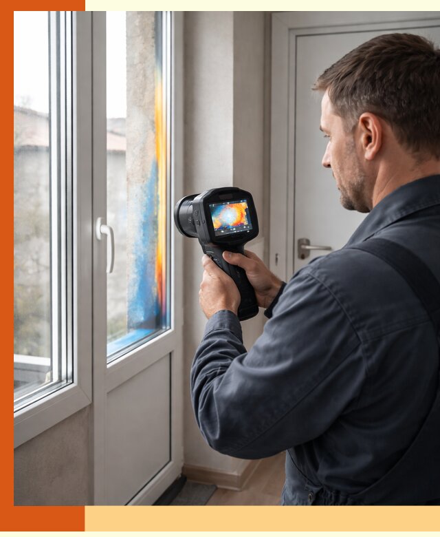 Тепловизионное обследование окон и дверей в Малоярославце