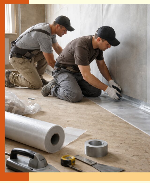 Монтаж пароизоляции для дома и помещений в Малоярославце