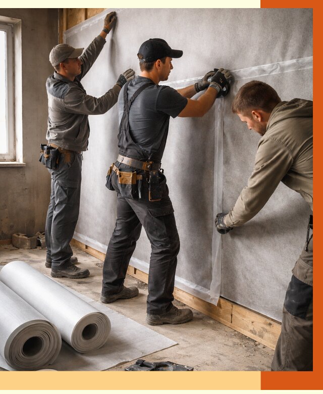 Монтаж ветроизоляции в Малоярославце от 4654 руб./м2 — профессионально | ТепломастерМлр