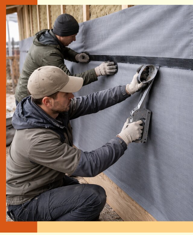 Монтаж ветроизоляции зданий и конструкций в Малоярославце